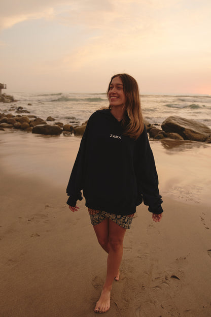 SUMMER NEVER ENDS NAVY BLUE HOODIE